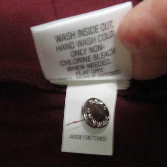 Dana Buchman top cranberry color 3/4 sleeves tiered front pullover blouse sz XL - Picture 3 of 8